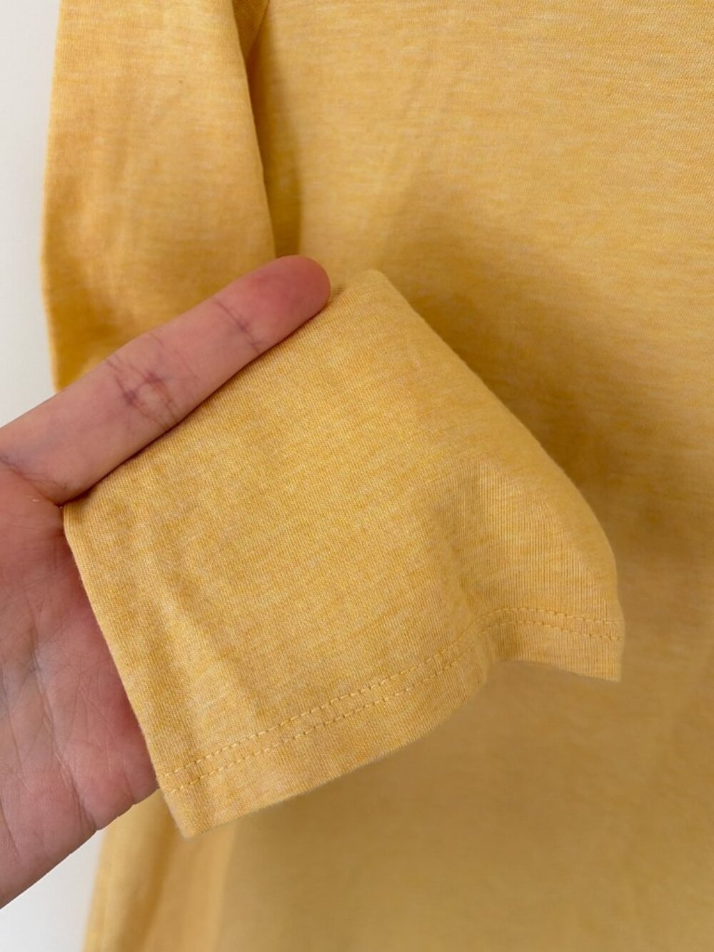 Garnet Hill Yellow Essential Three Quarter Sleeve Boatneck Tee - Picture 3 of 5
